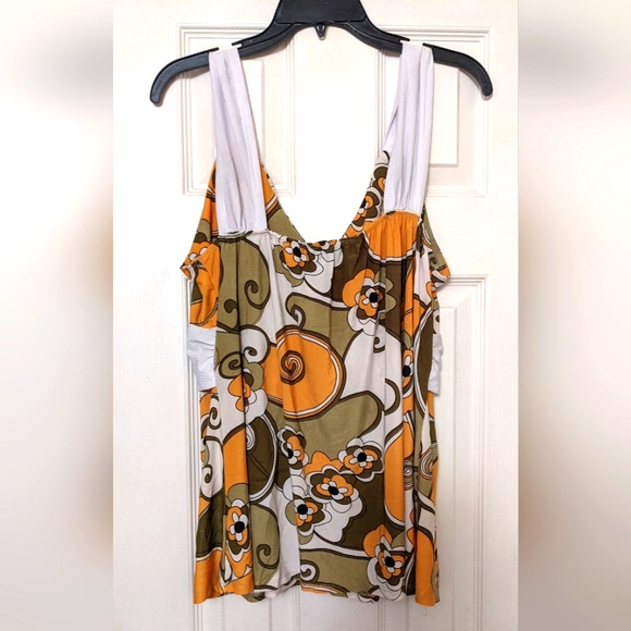 *Retro Summer Sleeveless V-Neck Top, Women Medium - Picture 2 of 2